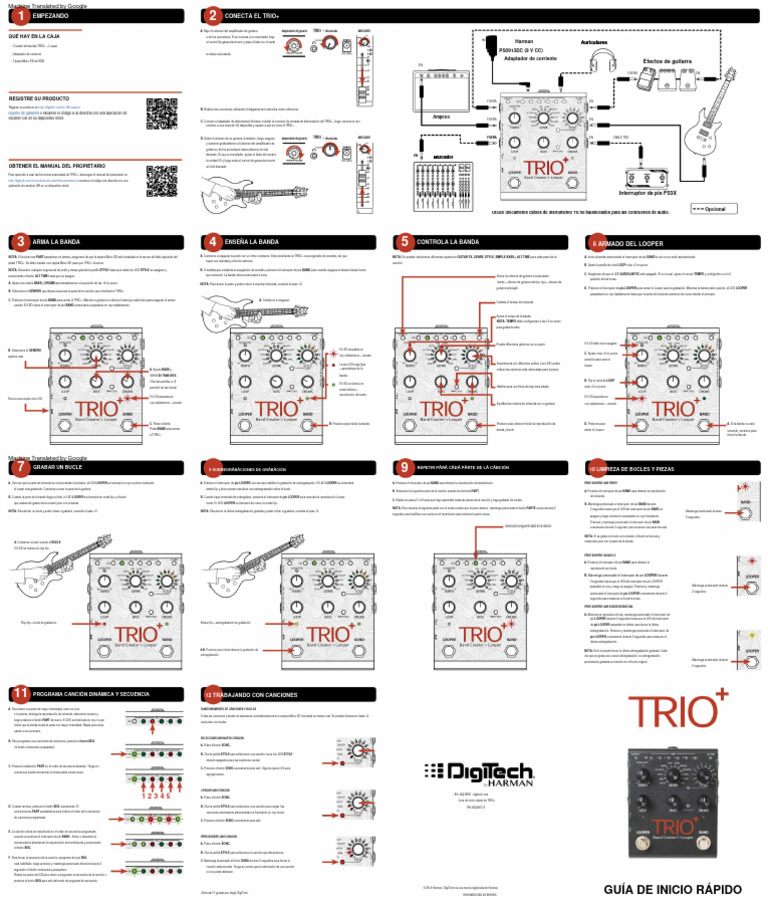 Digitech TrioPlus Quick Start 5064507-A | PDF | Diodo emisor de luz ...