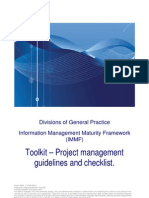 100 - IMMF Toolkit - Project Management Guidelines and Checklist1[1]