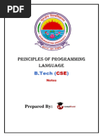 Principles of Programming Language: B.Tech