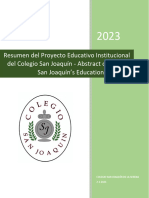 PEI Colegio San Joaquín - 2023 - Bilingüe