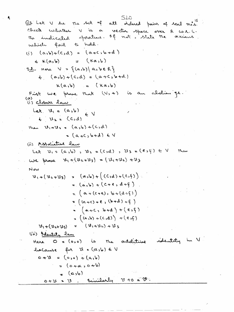 Linear algebra vector space solution pdf