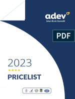 Adev Pricelist 2023