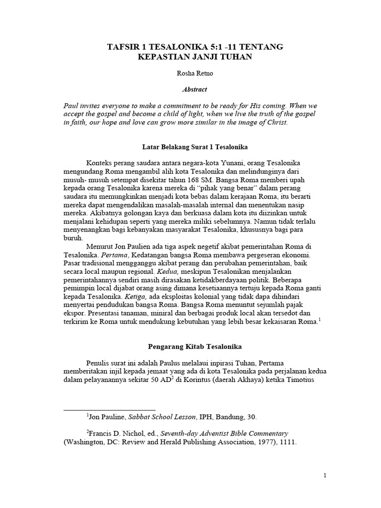 1 Tesalonika 5 16 24