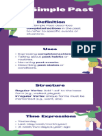 Purple and Green Illustrative Simple Past Grammar Infographic