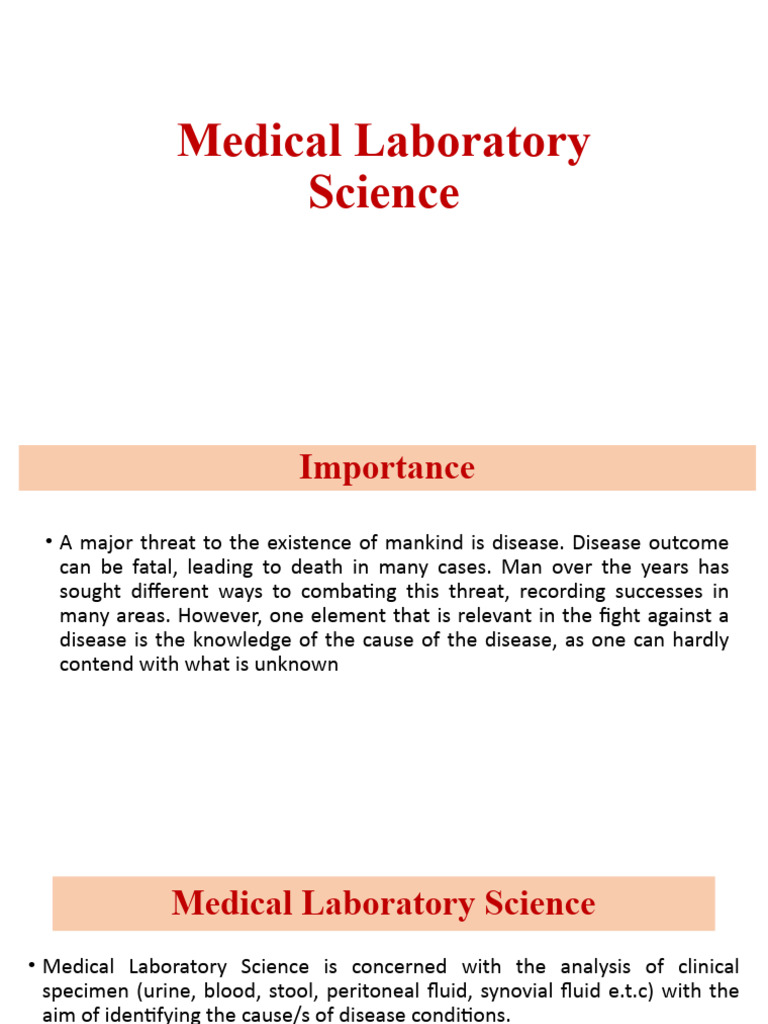 Medical Laboratory PDF Infection Medical Laboratory