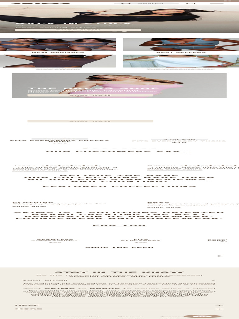 SKIMS Solutions For Every Body | PDF | Marketing | Clothing