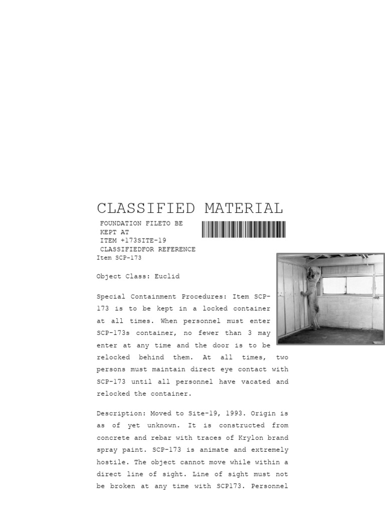 SCP 173 Physical | PDF