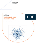 Syllabus Chemistry Cambridge OL