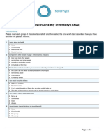 Short Health Anxiety Inventory Assessment PDF