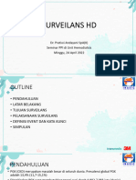 Surveilans HD: Dr. Pratiwi Andayani Spa (K) Seminar Ppi Di Unit Hemodialisis Minggu, 24 April 2022