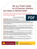 Exercise Nutrition Sleep MH Booklist