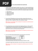 Mock Test Questions