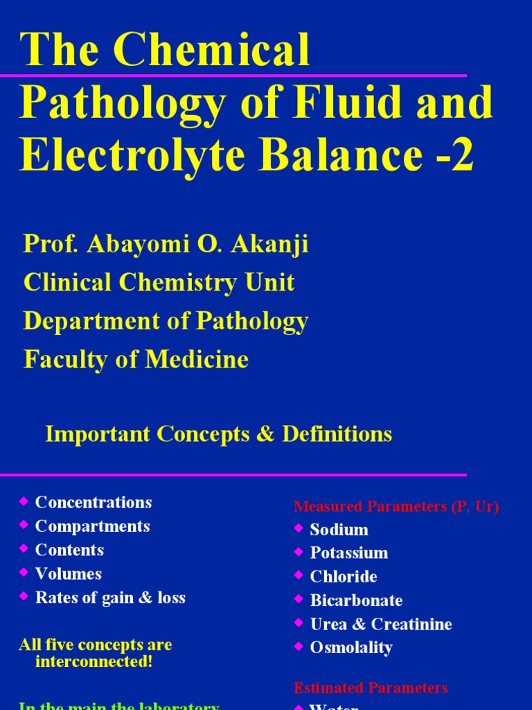 Fluid and Electrolyte Balance Overview | PDF | Kidney | Potassium