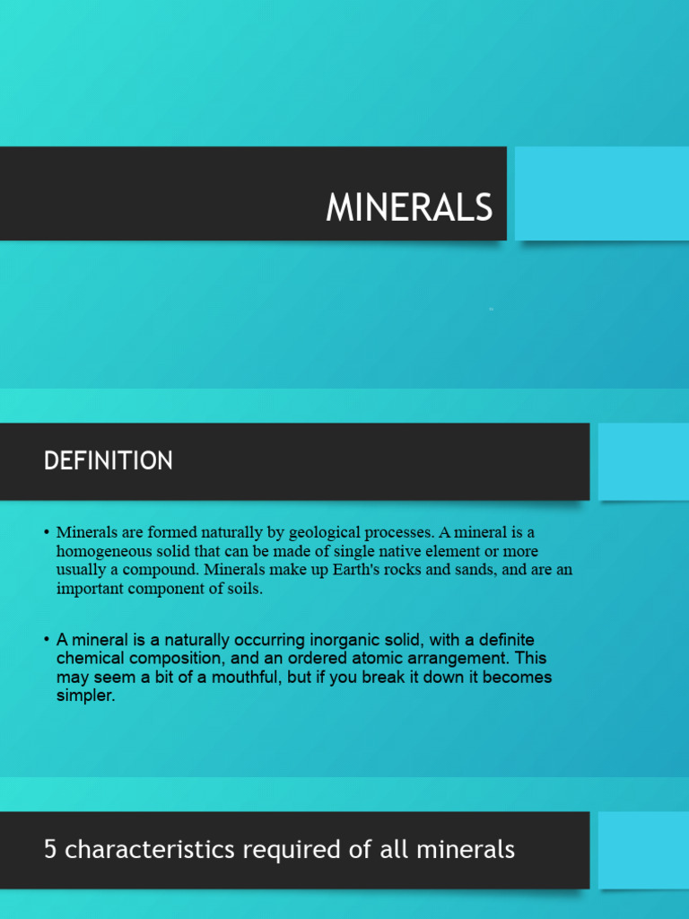 MINERALS | PDF | Minerals | Magma