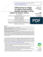 Factors Influencing Re-Usage Intention of Online and Mobile Grocery Shopping Amongst Young Adults in South Africa