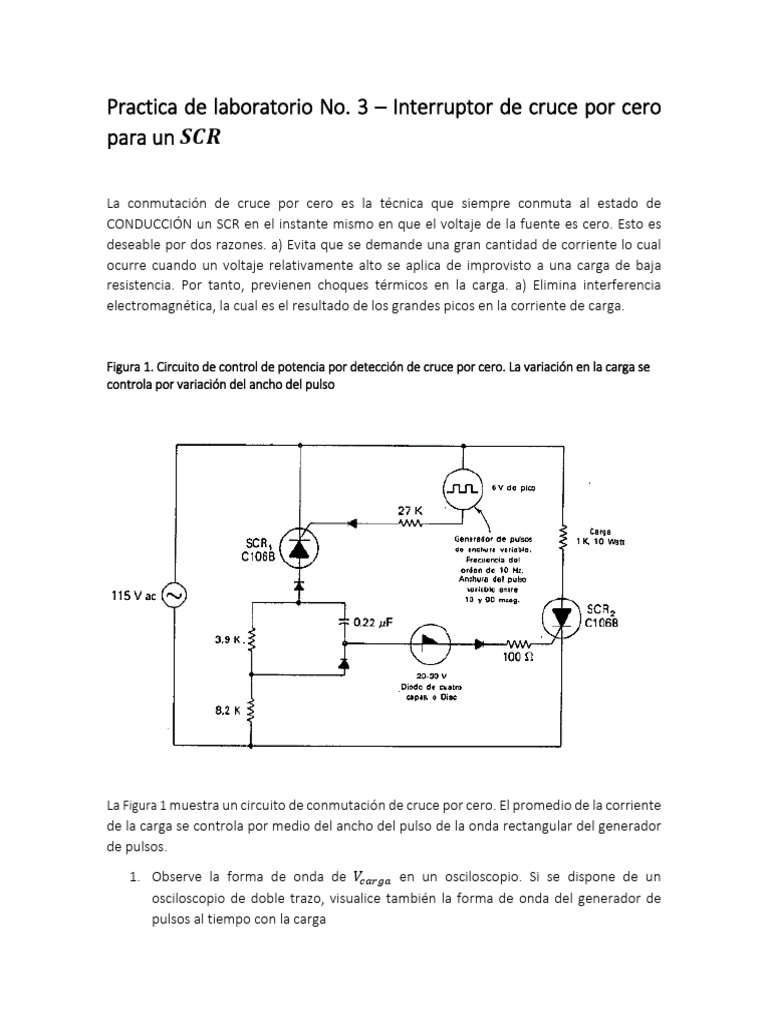 Lab. No 3 - SW de Cruce Por Cero Con SCR | PDF