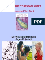 Lecture 26 - Metabolic Disorders