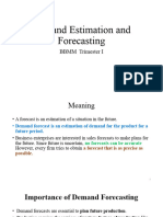 Demand Estimation and Forecasting