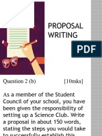 Grade 11 - Proposal Writing