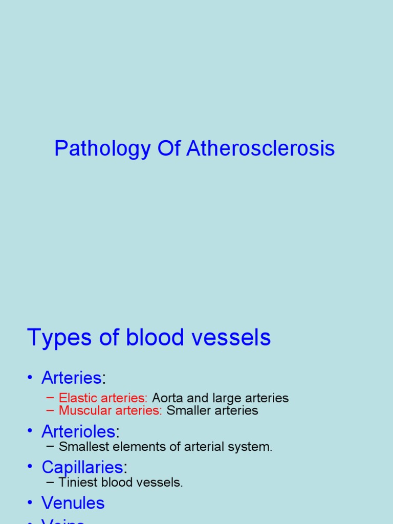 Lecture 30 Pathology Of Atherosclerosis Download Free Pdf