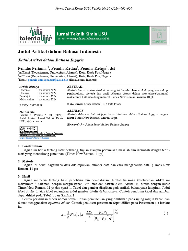 Template JTK USU 2023 | PDF