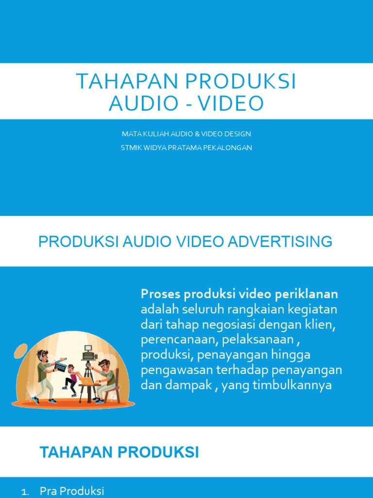 Mata Kuliah Audio & Vieo Design Tahapan Produksi PDF