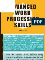 Advanced Word Processing Skills