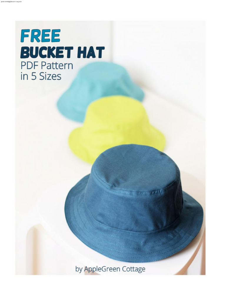 Bucket Hat Pattern by AppleGreen Cottage | PDF | Sewing | Computing