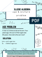 College Algebra (Age & Mixture Problem)