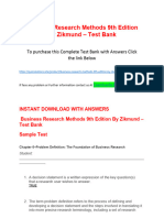 Business Research Methods 9th Edition by Zikmund Test Bank