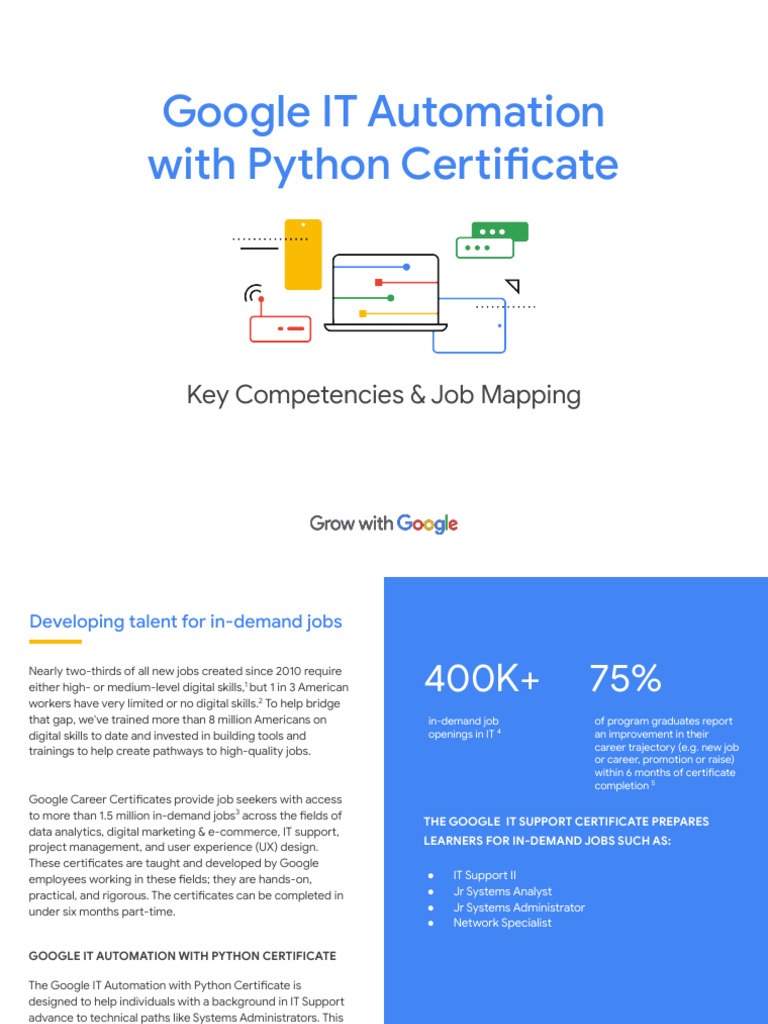 IT Automation With Python - Additional Course Information | PDF