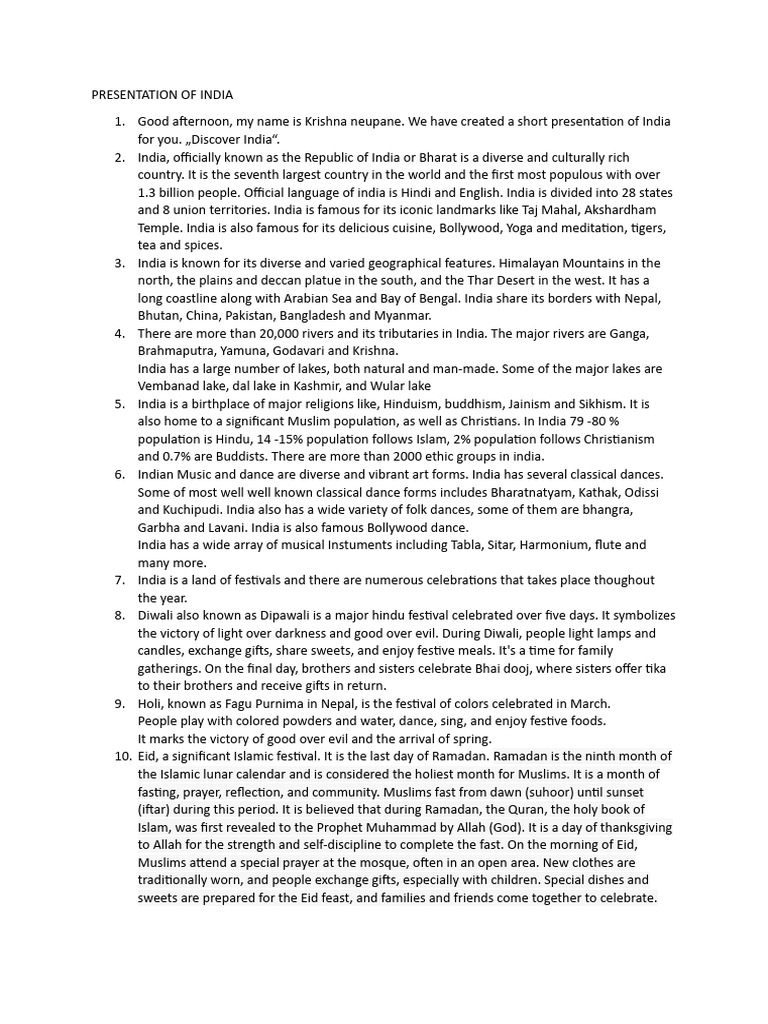 Presentation Of India Pdf Indian Cuisine Cuisine