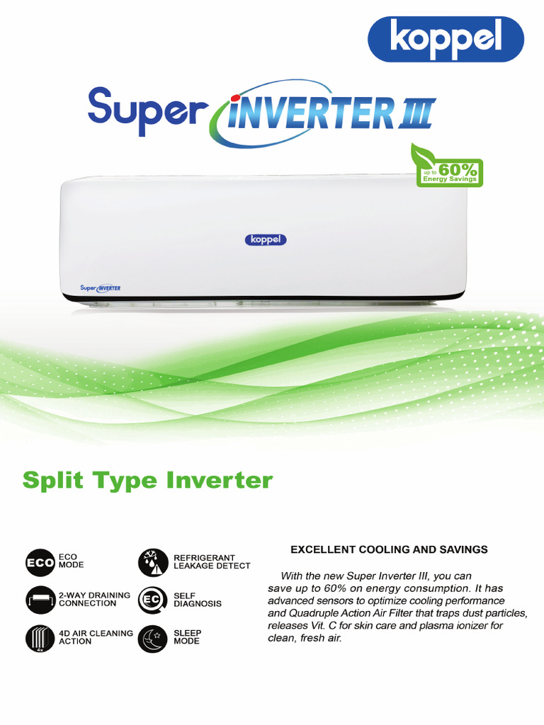 Koppel Split Type Inverter Brochure | PDF