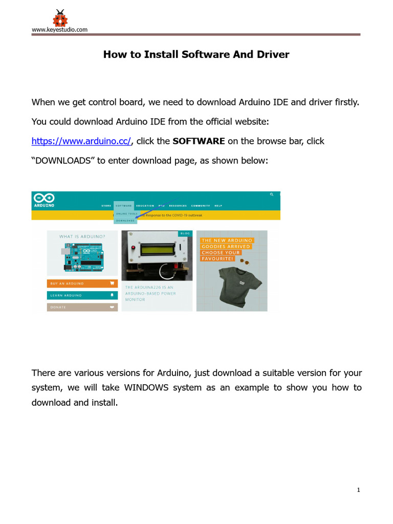 How To Install Arduino IDE and Driver | PDF | Device Driver | Arduino