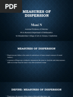 Measures of Dispersion