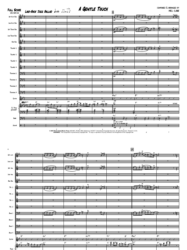 A gentle touch paul clark pdf saxophone popular music