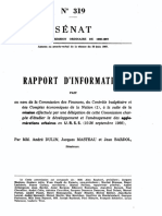 Rapport D'Information: Senat