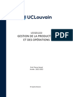 LECGE1112 - Gestion de La Production Et Des Opérations