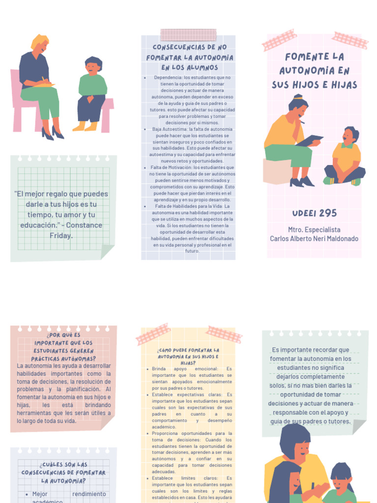 Fomentar la Autonomía en Niños | PDF | Toma de decisiones | Autoestima