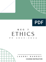 GEC 7 Ethics UNIT II Study and Activity Guide