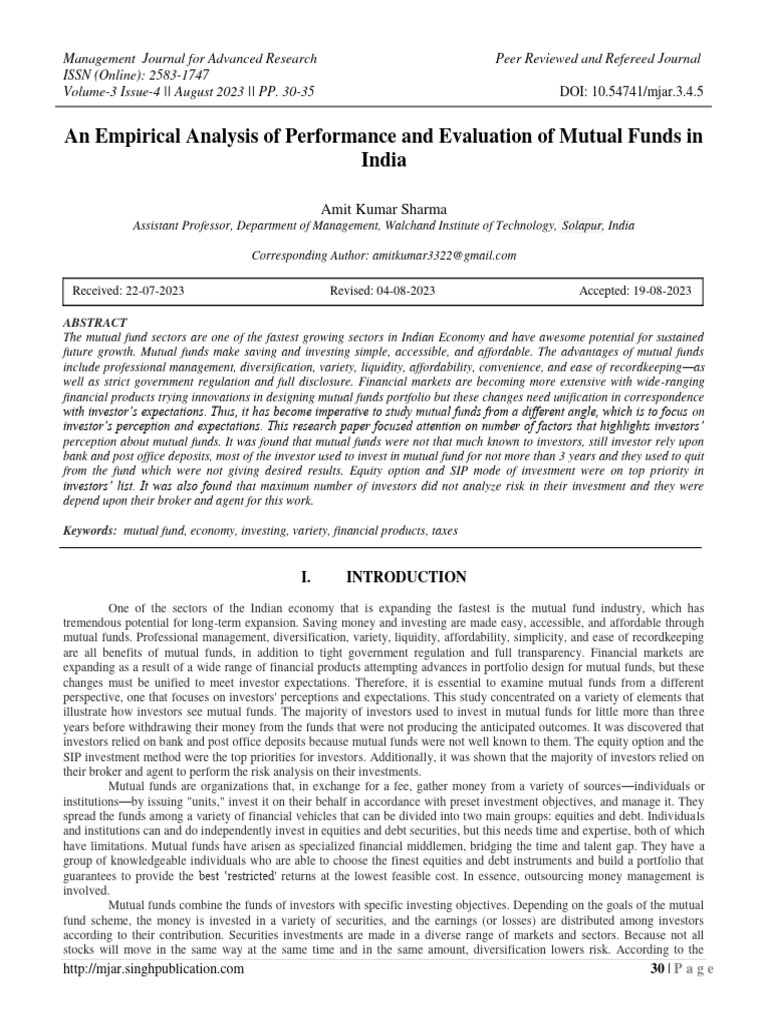 an-empirical-analysis-of-performance-and-evaluation-of-mutual-funds-in