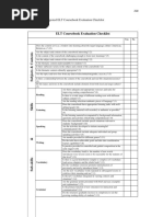 UTS ELT MDE S1 Coursebook Evaluation Checklist