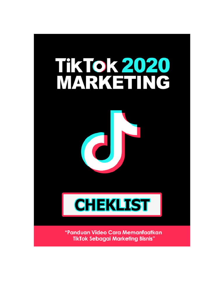 Checklist Tiktok Marketing PDF