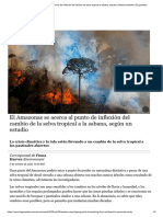 Amazonia Cerca Del Punto de Inflexión Del Cambio de Selva Tropical A Sabana - Estudio - Medio Ambiente - El Guardián