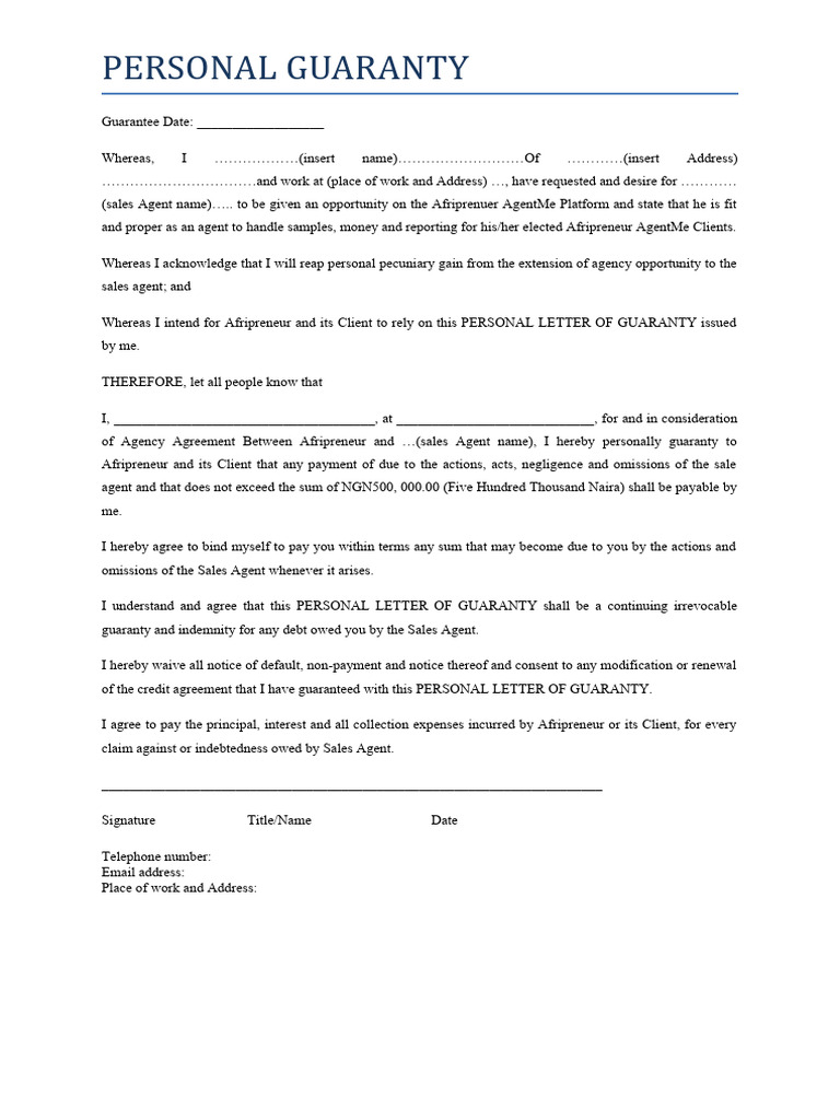 Guarantee Date PDF
