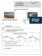 Fiche Eleve 1 Electrisation