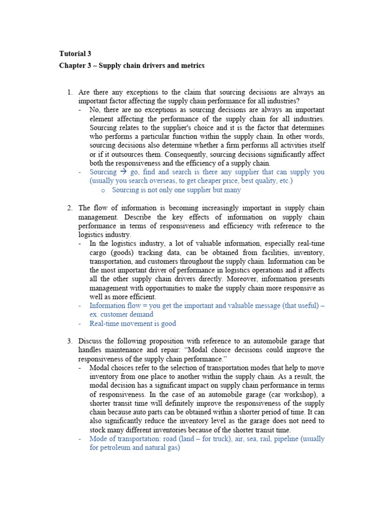Tutorial 3 Questions - 7ge | PDF