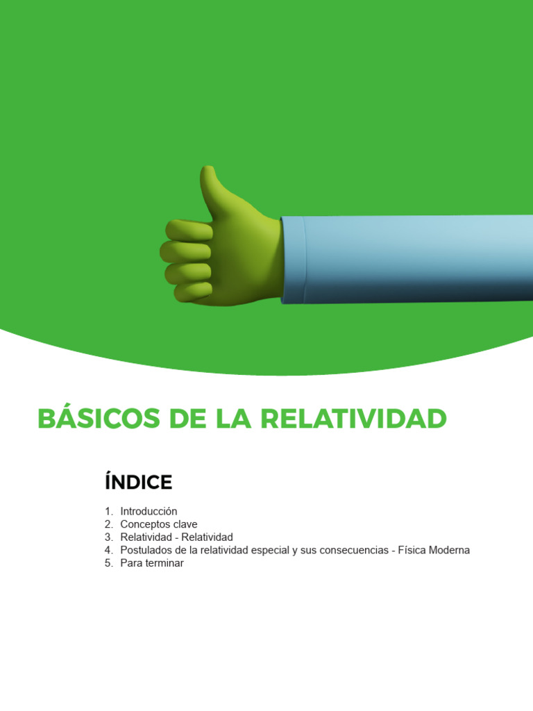 Básicos de La Relatividad Unidad 8 PDF Relatividad especial