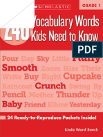 240 Vocabulary Words Kids Need To Know Grade1