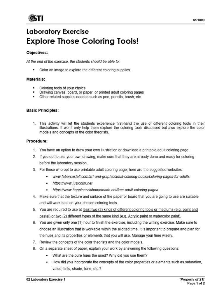 02 Laboratory Exercise 1 | PDF | Drawing | Vision